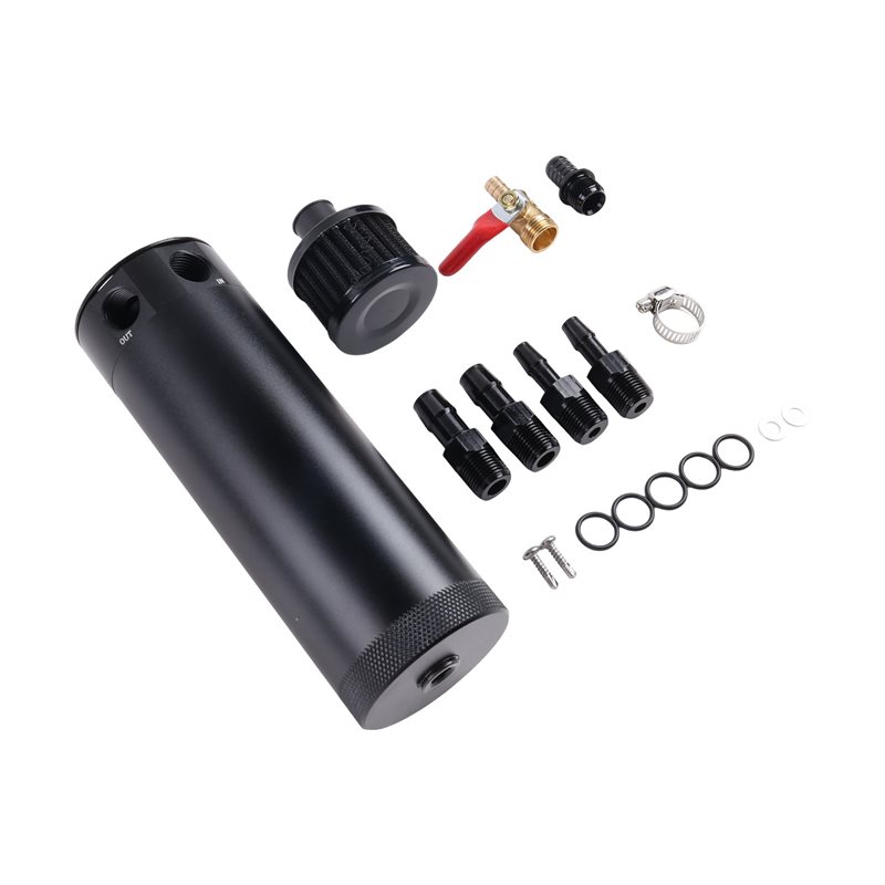 Oil Drain Tank - Universal 750Ml Aluminum 2 Port Oil