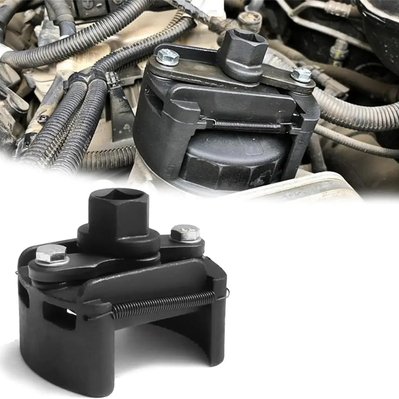 Oil Filter Wrench - 60-80mm Two-Jaws Adjustable Oil Filter Wrench