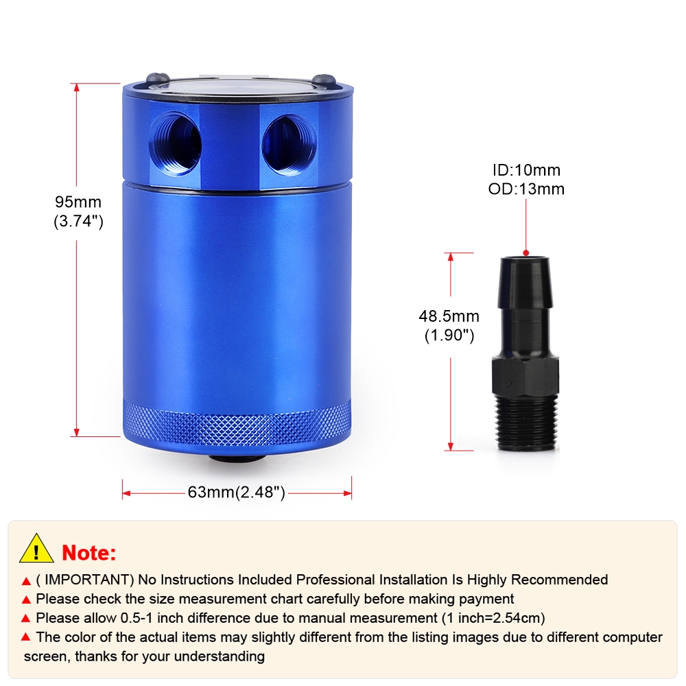 Oil Catch Can Baffled Aluminum - огляд і ціна Oil Drain Tank