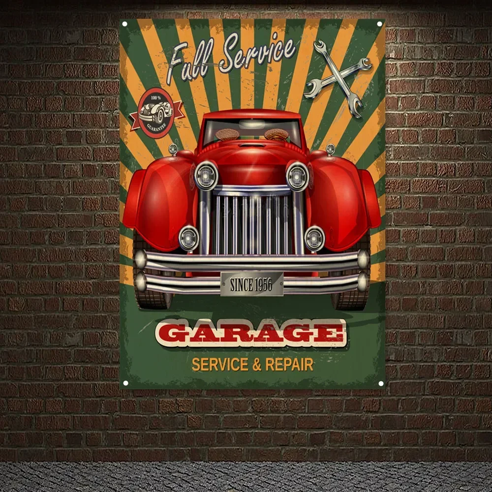Vintage CAR Garage SERVICE & R - огляд і ціна Auto Repair Shop Banners
